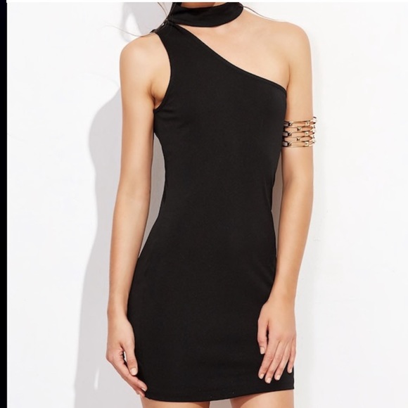 LIKELY -RED- One Shoulder Choker Red Cocktail Dress Size 4 - Picture 2 of 7